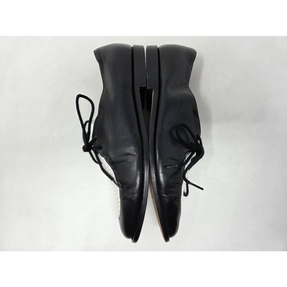 BALLY EASTHAM WOMENS OXFORD DERBY BLACK WHITE TWO TONE LEATHER SIZE 7 M ITALY - Picture 7 of 8